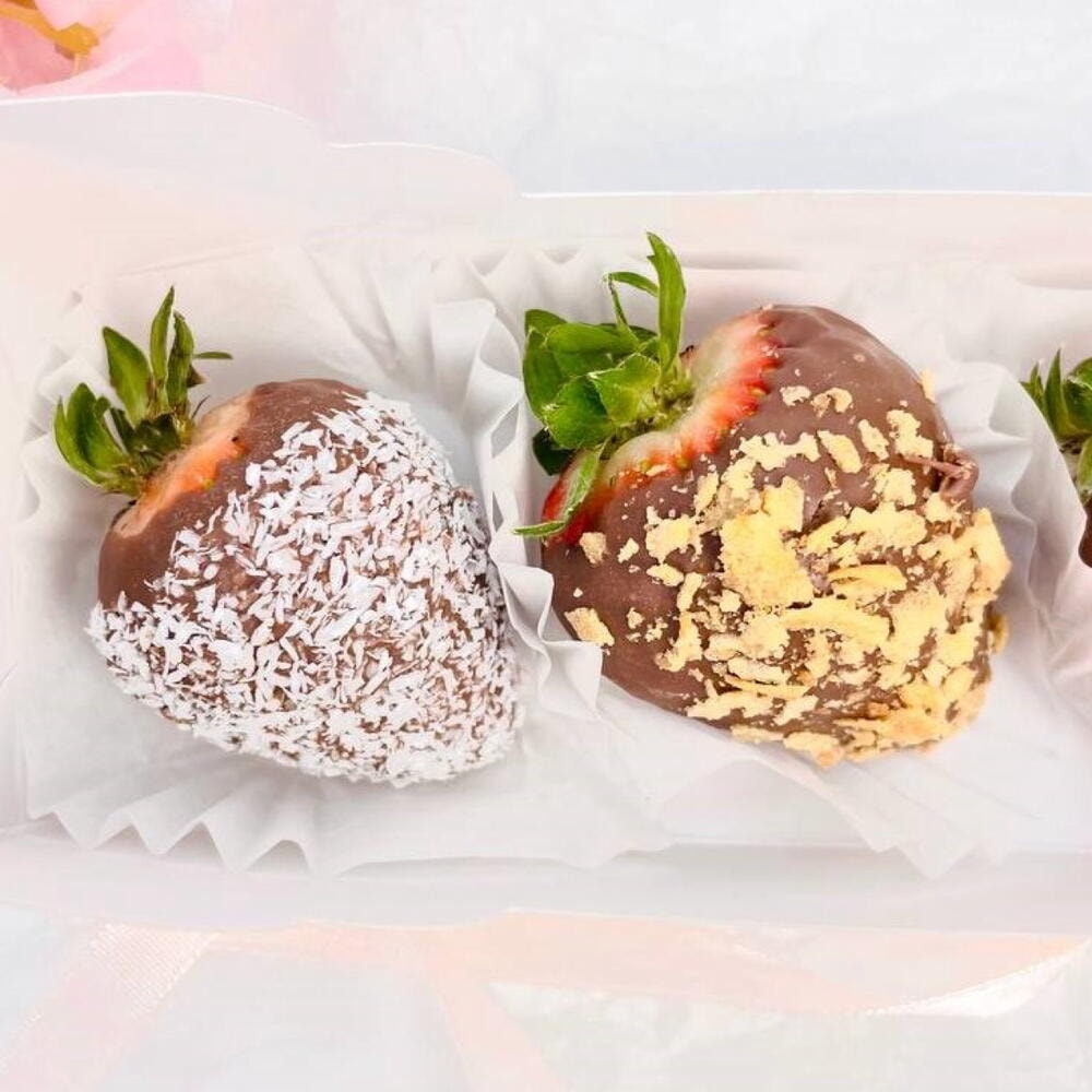 Клубника в Бельгийском Шоколаде, в коробке под ленту, 4шт